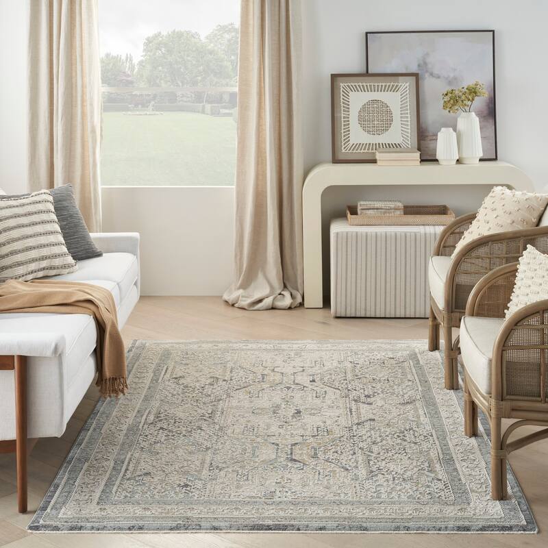 Nourison Nyle Vintage Persian Medallion Boho Area Rug