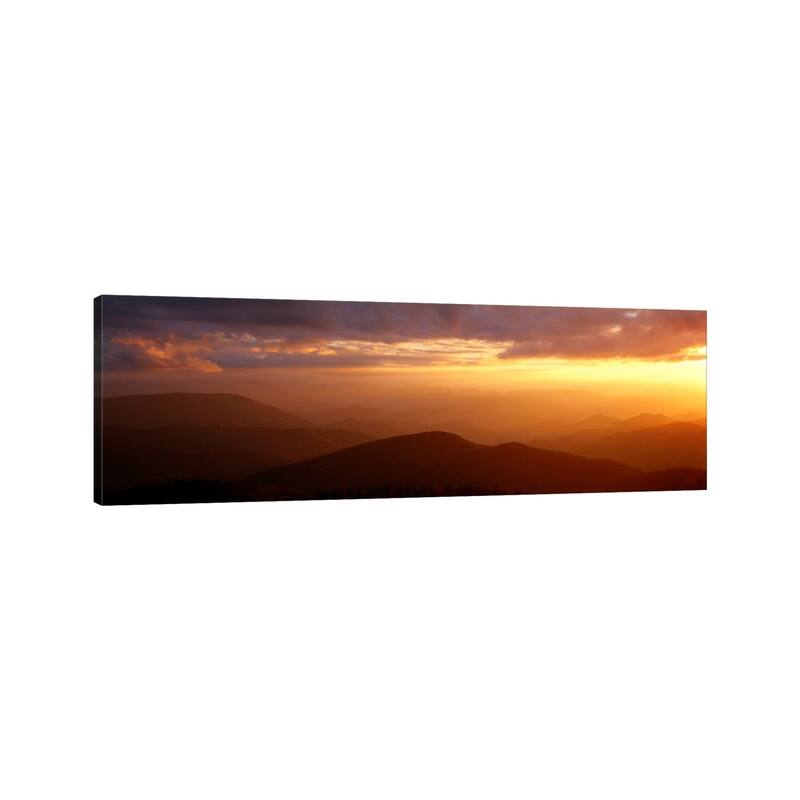 iCanvas "MountainsSunset, Blue Ridge Parkway, Great Smoky Mountains, North Carolina, USA" by Panoramic Images Canvas Print