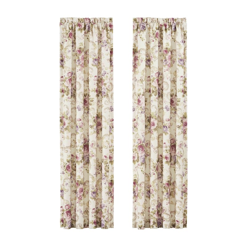 The Gray Barn Warwick Classic Floral 84-inch Window Panel Pair