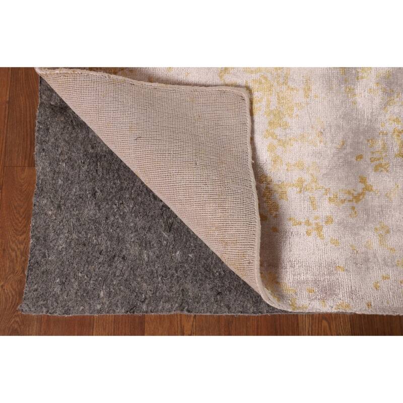 Modern Area Rug Hand-Knotted Abstract Bedroom Wool Carpet - 6'6"x 9'10"