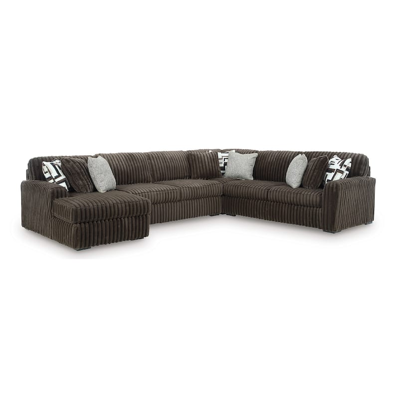 Signature Design by Ashley Midnight-Madness 4-Piece Sectional with Chaise - 151"W x 121"D x 40"H