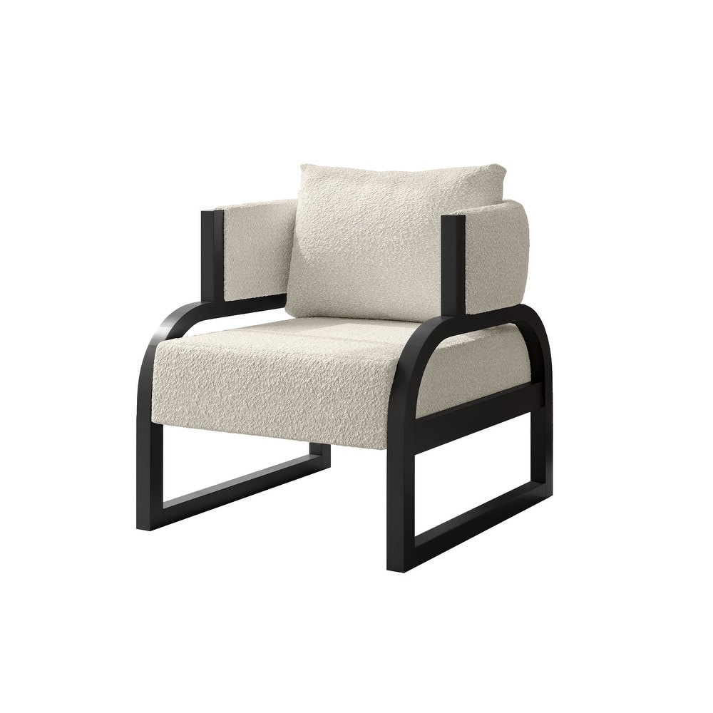 Corvus Danzig Teddy Fabric 1-Piece Accent Chair