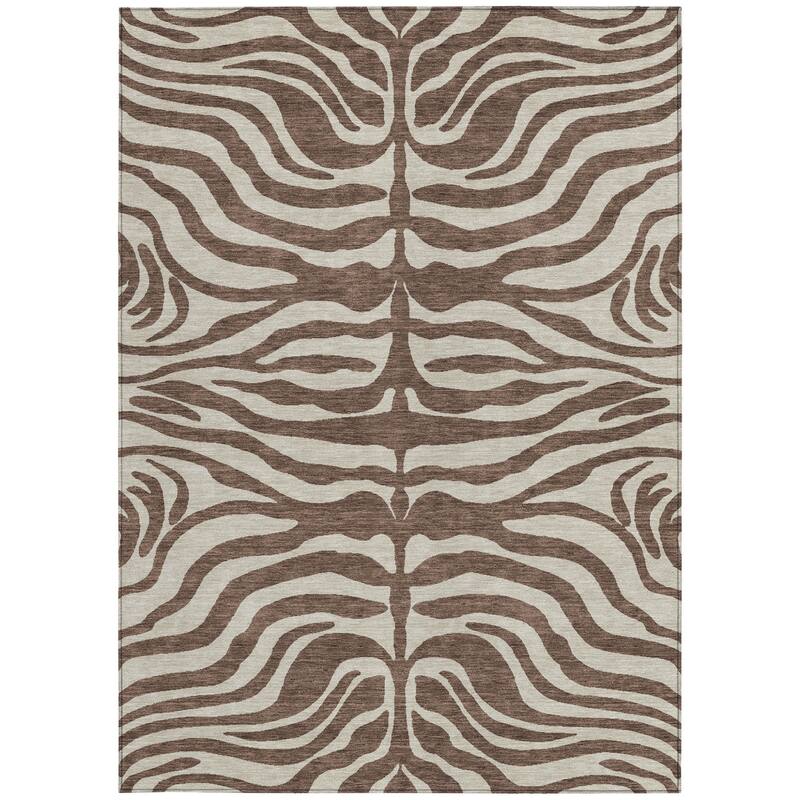 HomeRoots Animal Print Transitional Rectangle Outdoor Rug