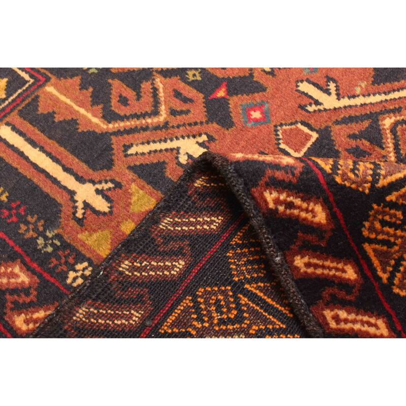 ECARPETGALLERY Hand-knotted Teimani Dark Brown Wool Rug - 2'9 x 4'5