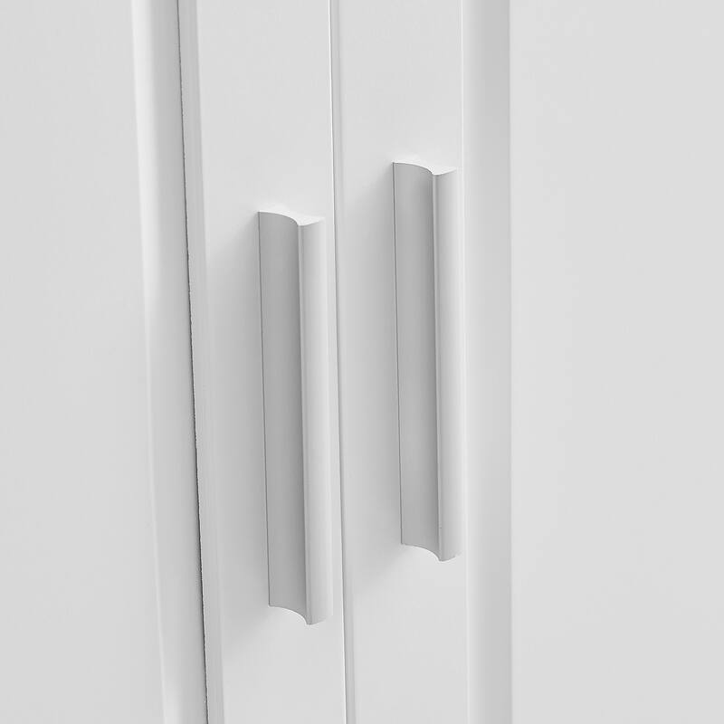 GDFStudio - Avery Tall and Wide Storage Cabinet with Drawers and Adjustable Shelves