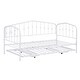 preview thumbnail 11 of 12, White Metal Frame Twin Daybed with Triangular Design Guardrail Bed
