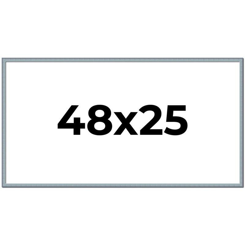 48x25 Frame Rustic Sky Blue Solid Wood Picture Frame | 0.75 Inch