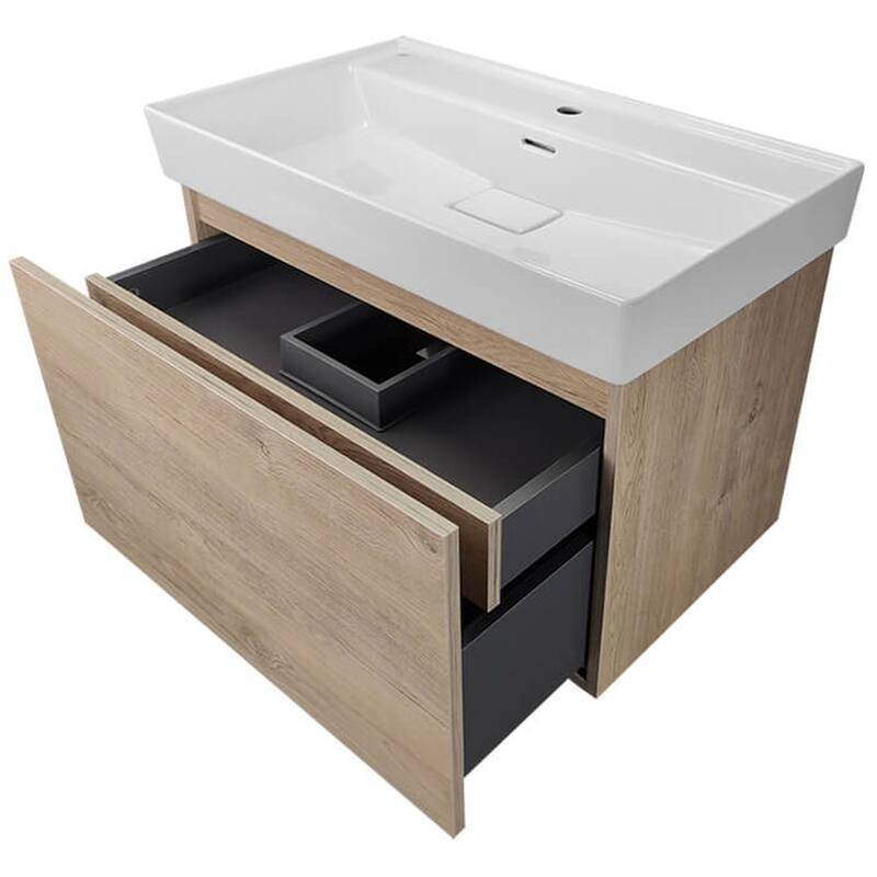 Nameeks Sharp-3219-W Sharp 32" Wall Mounted Single Basin Vanity Set