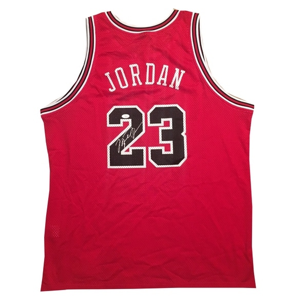 Michael Jordan Autographed Chicago Bulls 1984 Nike Signed Authentic Basketball Red Jersey JSA COA