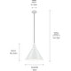 preview thumbnail 4 of 9, Kichler 52177 Zailey 16" Wide Pendant