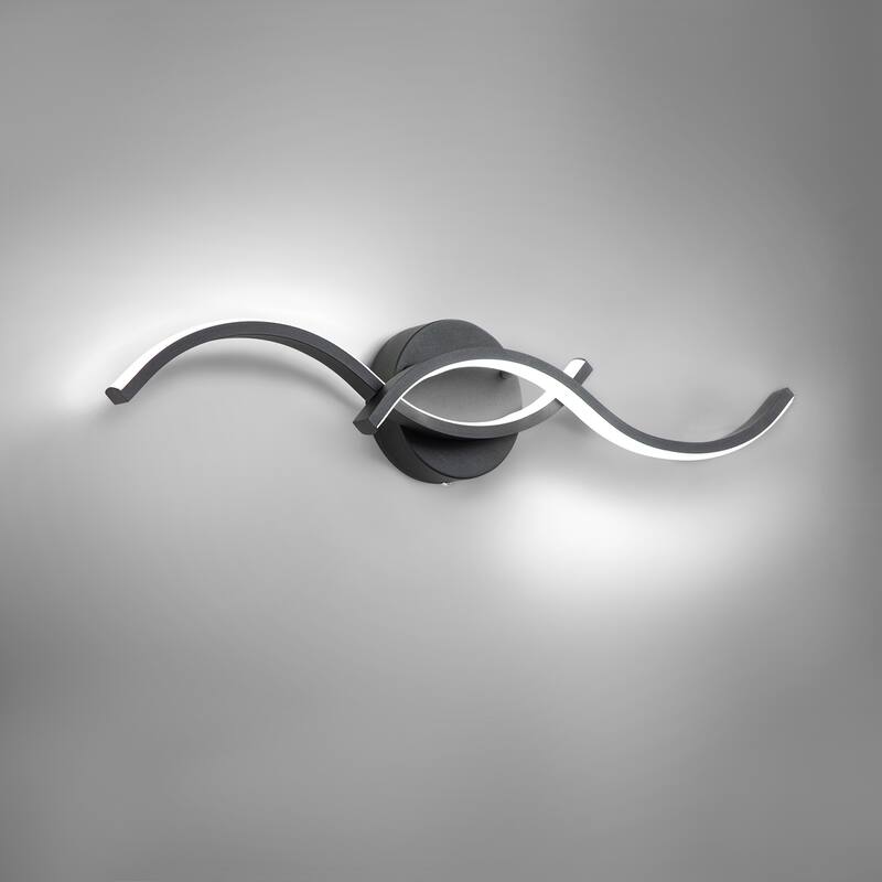 23.6'' Modern Intergrated LED Vanity Light Wall Sconce for Bathroom - 23.6 - Black