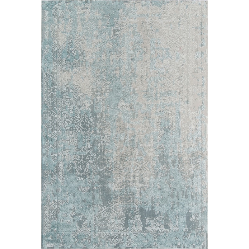 Momeni Genevieve Polyester Area Rug - 3' 10" x 5' 7" - Light Blue - Runner/Rectangle