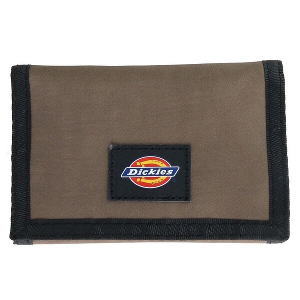 New Dickies Men/'s Nylon Trifold Wallet with Fabric Hook and Loop Closure