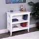 preview thumbnail 2 of 4, Handmade Butler Newport Glossy White Wood Low Bookcase