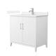 Option White / White Cultured Marble Top / Brushed Nickel