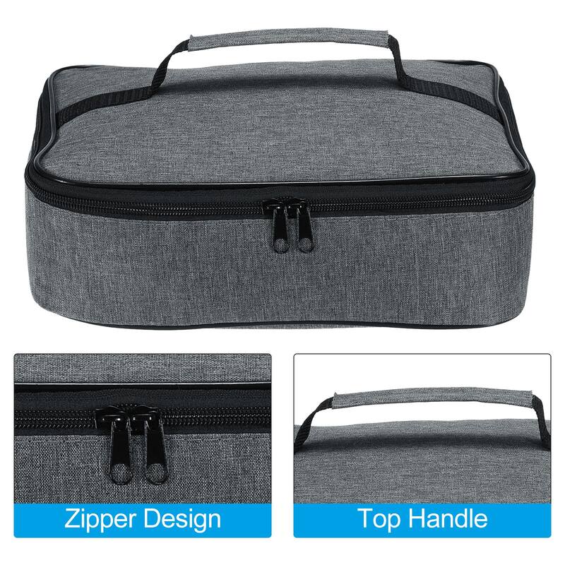 10.2"x7.9"x3.5" Portable Waterproof Insulated Lunch Tote Bag Lunch Box