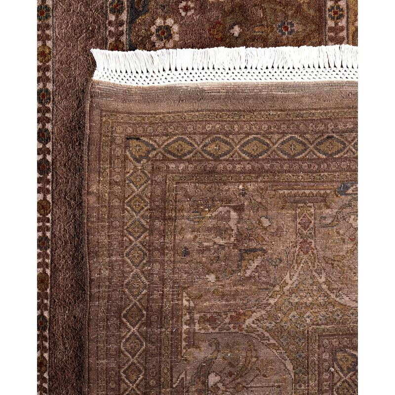 Overdyed One-of-a-Kind Hand-Knotted Area Rug - Brown - 9' 0" x 12' 3"