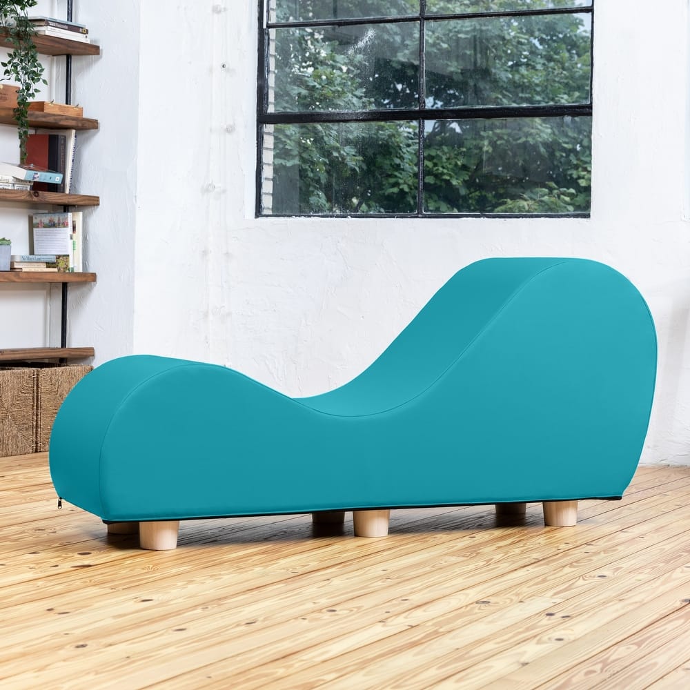 Avana Yoga Chaise Lounge w/ Maple Wood Feet