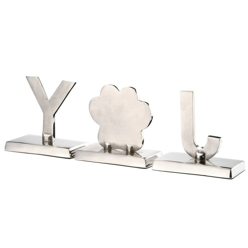 National Tree Company 5 in. Gold Sparkle JOY Stocking Holders, 3-Pieces - 5 in