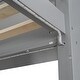 preview thumbnail 27 of 25, Wooden Gaming Loft Bed with LED Light and Multi-storage Shelves, Twin/Full Size Loft Bedframe with Desk and Hanging Clothes Rack