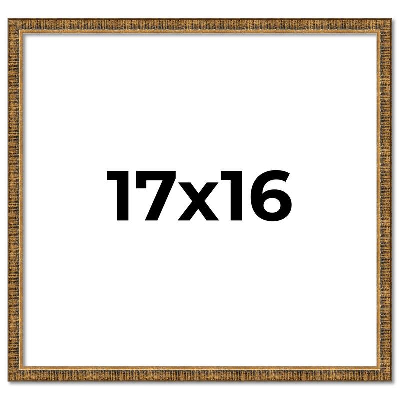 17x16 Frame Gold Solid Wood Picture Frame - Complete Modern Photo
