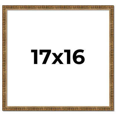 17x16 Frame Gold Solid Wood Picture Frame - Complete Modern Photo