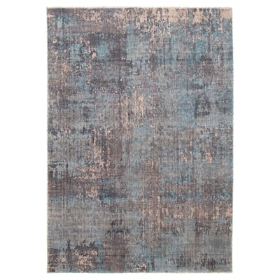 ECARPETGALLERY Hand Loomed Galleria Blue, Dark Navy Viscose Rug - 5'1 x 7'6