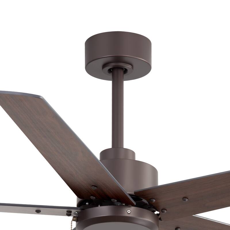 52" Indoor Traditional 5-Blade Ceiling Fan No Light with Pull Chain