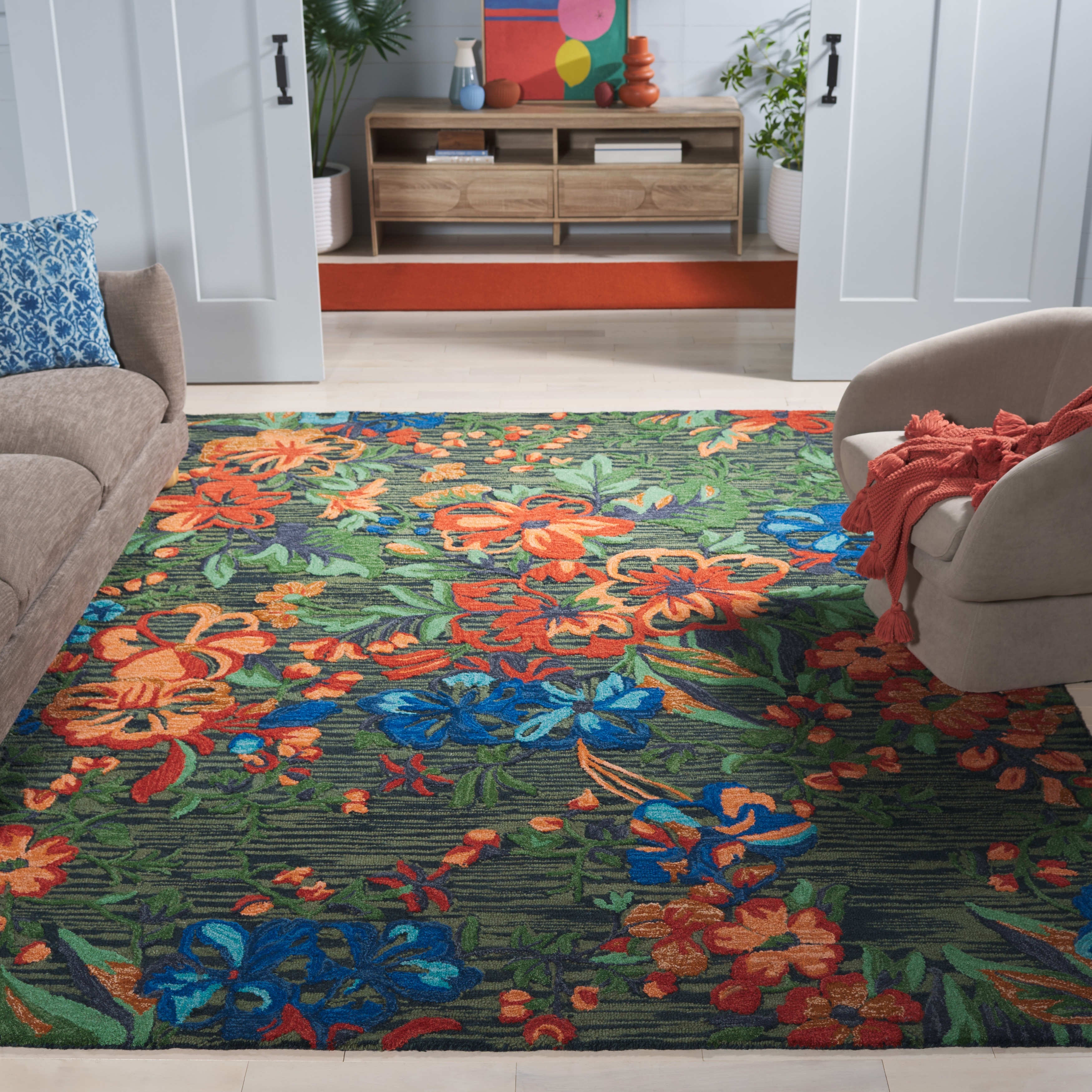 SAFAVIEH Handmade Jardin Engeline Country Wool Rug