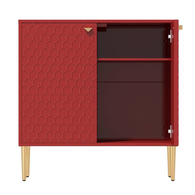 2 Door Blue Locker Accent Cabinet
