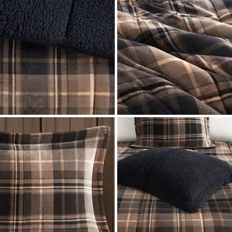 Woolrich Alton Plush to Sherpa Down Alternative Comforter Set
