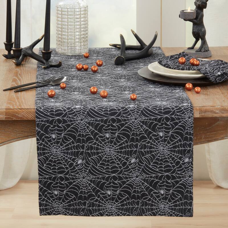 Recycled Jacquard Spider Web Table Runner