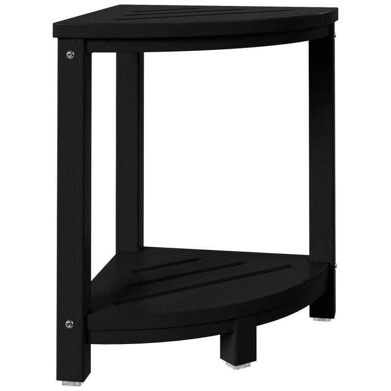 Anapolis Poly Corner Shower Bench - Black