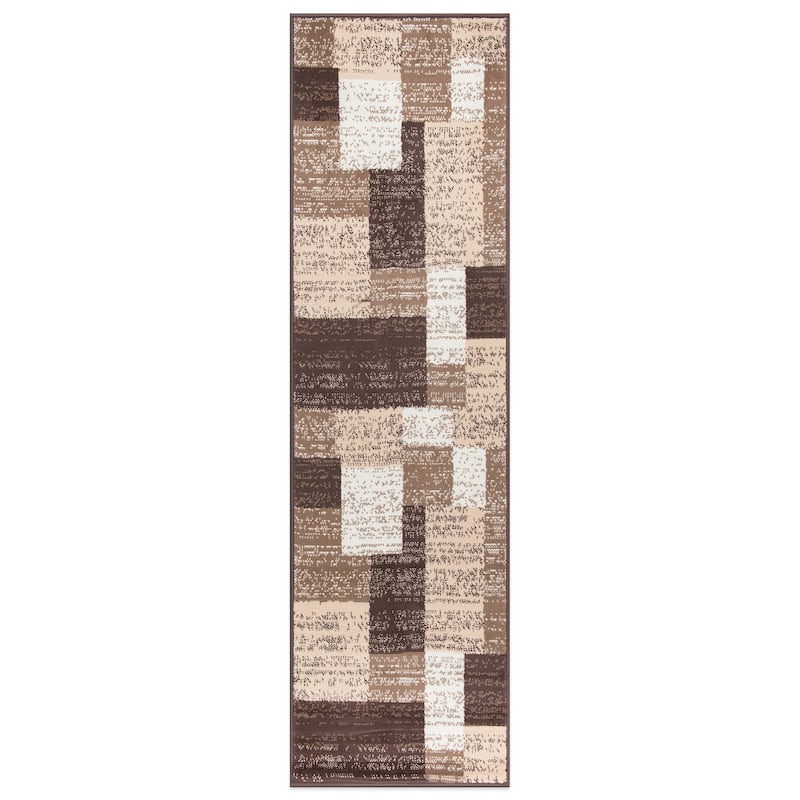 World Rug Gallery Contemporary Distressed Boxes Area Rug