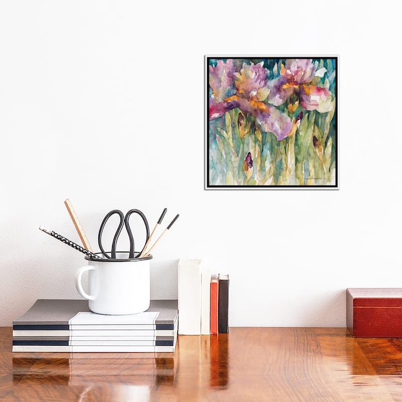 iCanvas "Siberian Iris" by Annelein Beukenkamp Framed Canvas Print