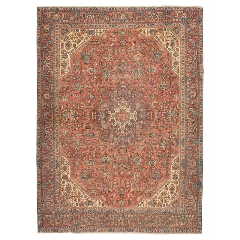 ECARPETGALLERY Hand-knotted Antalya Vintage Dark Copper Wool Rug - 9'5 x 12'7 - Dark Copper - 9'5 x 12'7