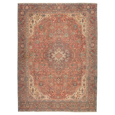 ECARPETGALLERY Hand-knotted Antalya Vintage Dark Copper Wool Rug - 9'5 x 12'7