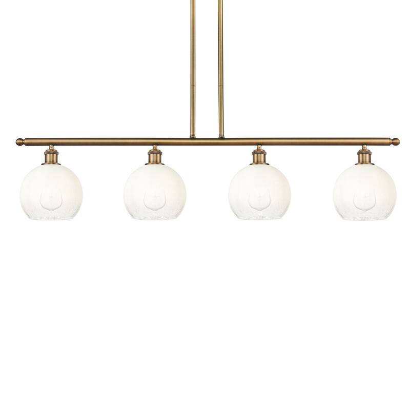 Innovations Lighting 516-4I-11-48 Brookhaven Globe Linear Brookhaven - Brushed Brass / Opal