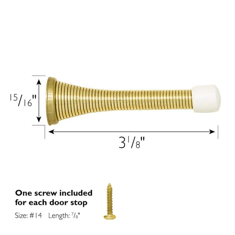 Design House 188276 3-1/8" Baseboard Mounted Spring Door Stop