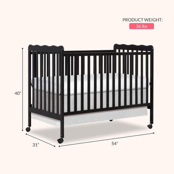 dimension image slide 1 of 2, Dream On Me Carson Classic 3 in 1 Convertible Crib