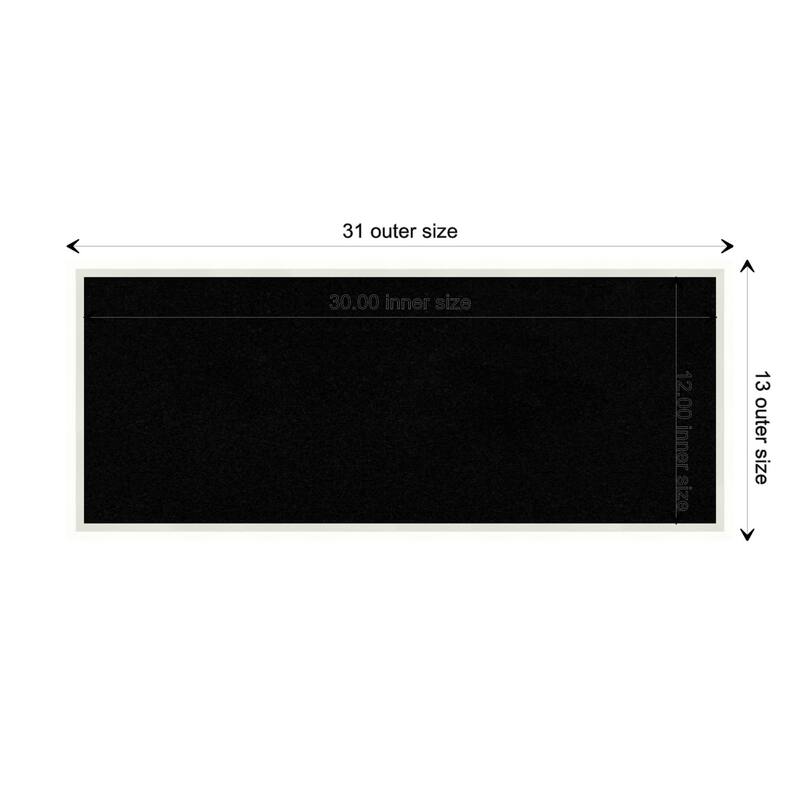 Lucie Wood Framed Black Corkboard Bulletin Board - Lucie White - Board Size 30x12