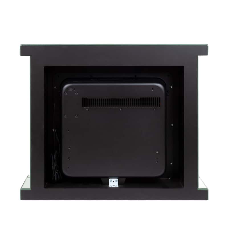 29.13'' W Modern Electric Fireplace with Mirrored Mantel