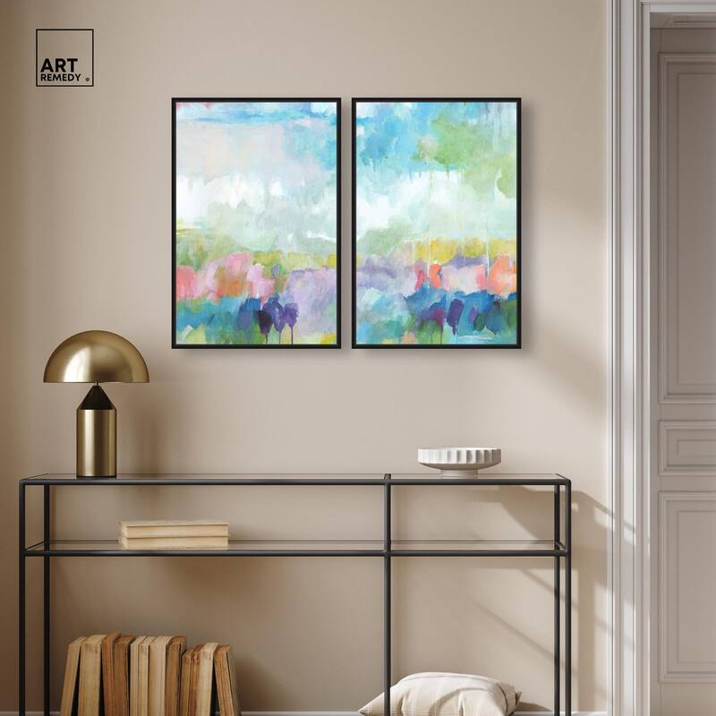 Harmonic Greens Canvas Set of 2 by Art Remedy