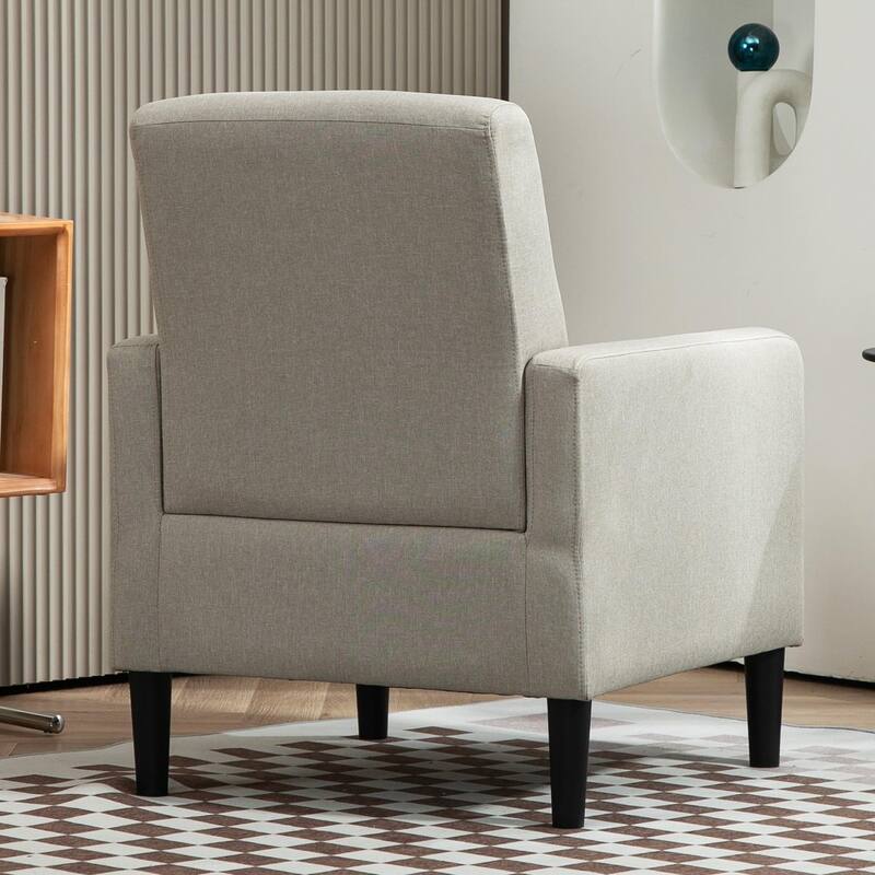 Minimalist Elegant Style Armchair with Solid Wood Frame Construction and New Soft Sponge