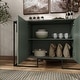 preview thumbnail 13 of 12, Furniture of America Hannah Modern Fluted Sage Green 2-Shelf Dining Buffet Cabinet