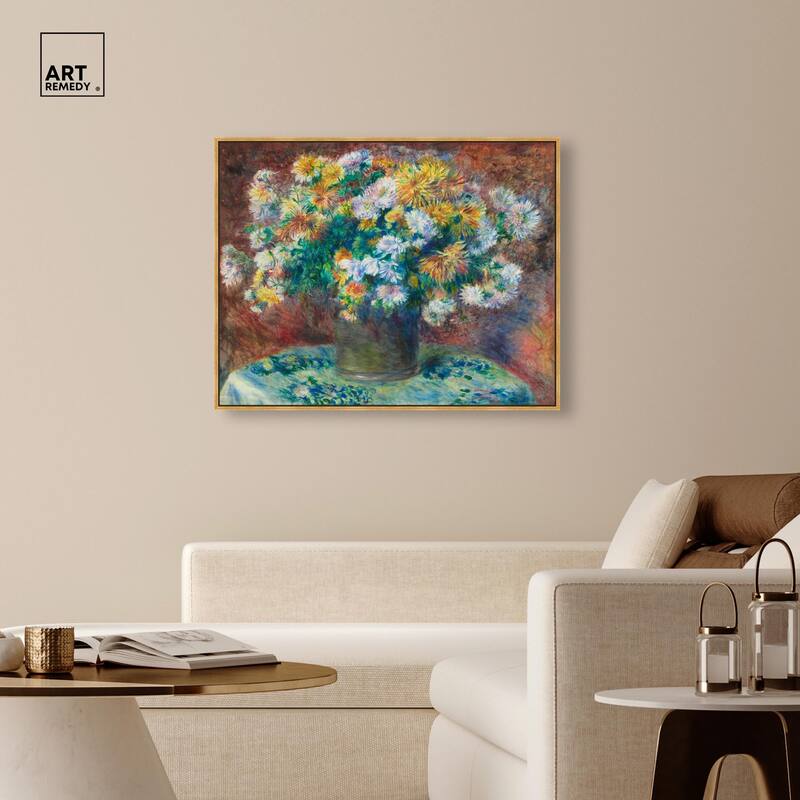 Renoir Chrysanthemum Canvas by Art Remedy