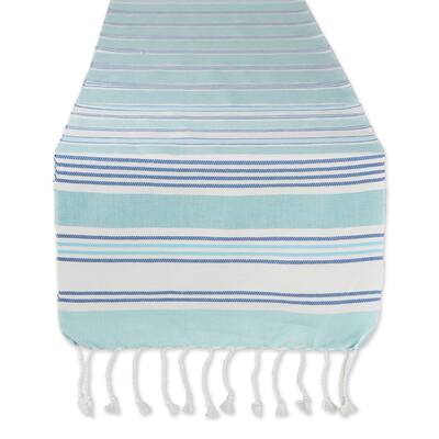 DII Tidal Stripe Fouta Table Runner 14x72