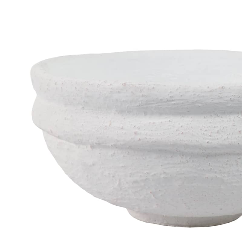Handcrafted Pottery Bowl Textured Rim Detailing and Sculpted Form - 12" x 12" x 6"