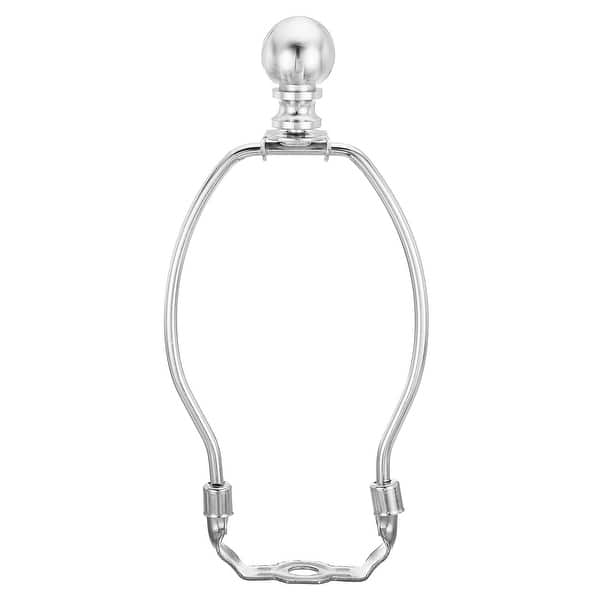 1 Set Lamp Harp Kit with Finial Lamp Shade Bracket Holder Chrome On