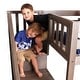 preview thumbnail 51 of 67, Max and Lily Twin Low Loft with Stairs and Curtains